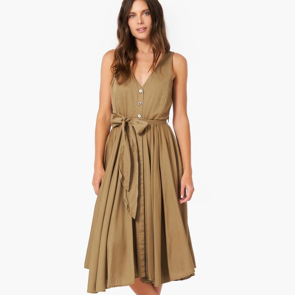 Xirena Bell Dress in Khaki Brown